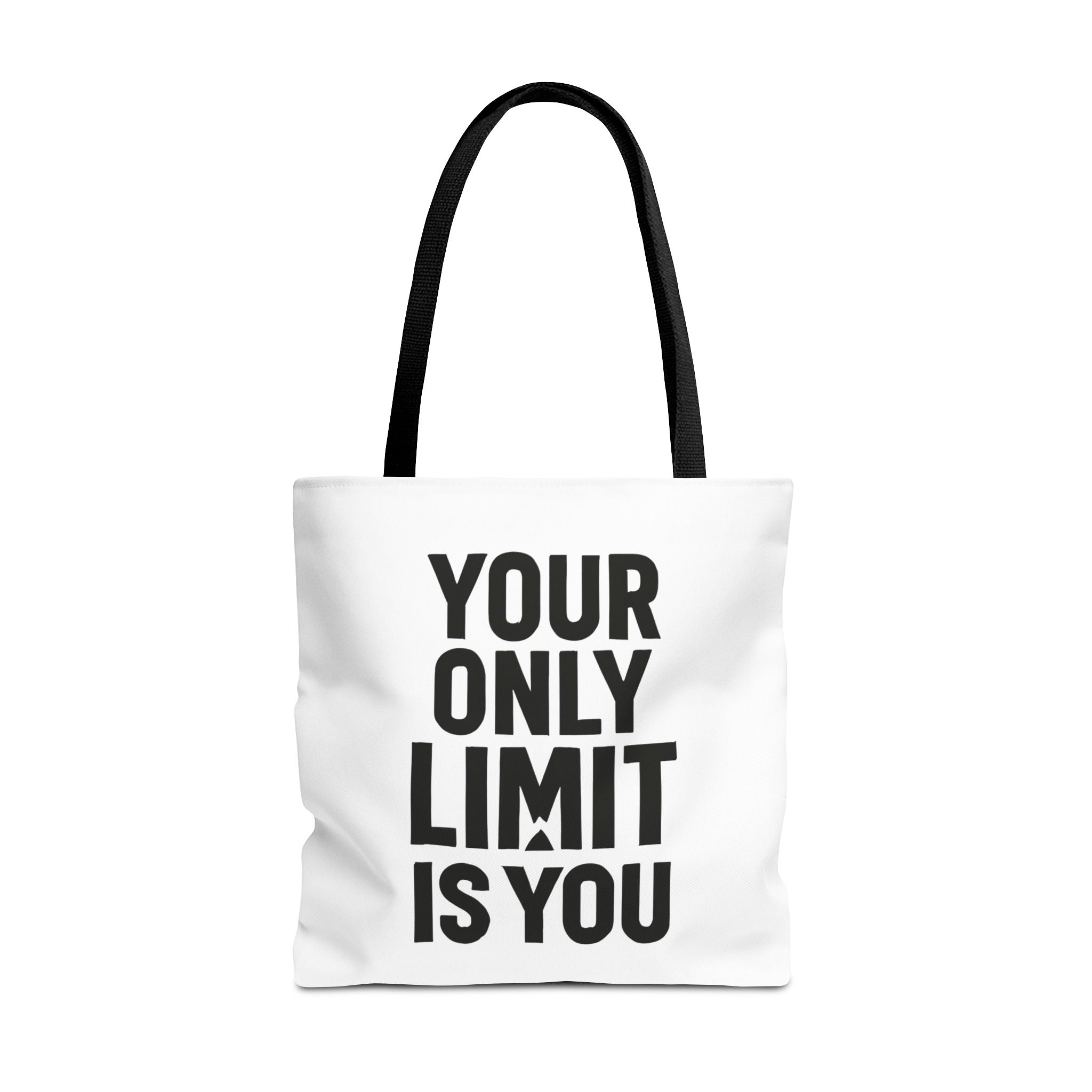 Motivational Tote Bag - "Your Only Limit Is You" Inspirational Canvas Shopper - Positivity Prints