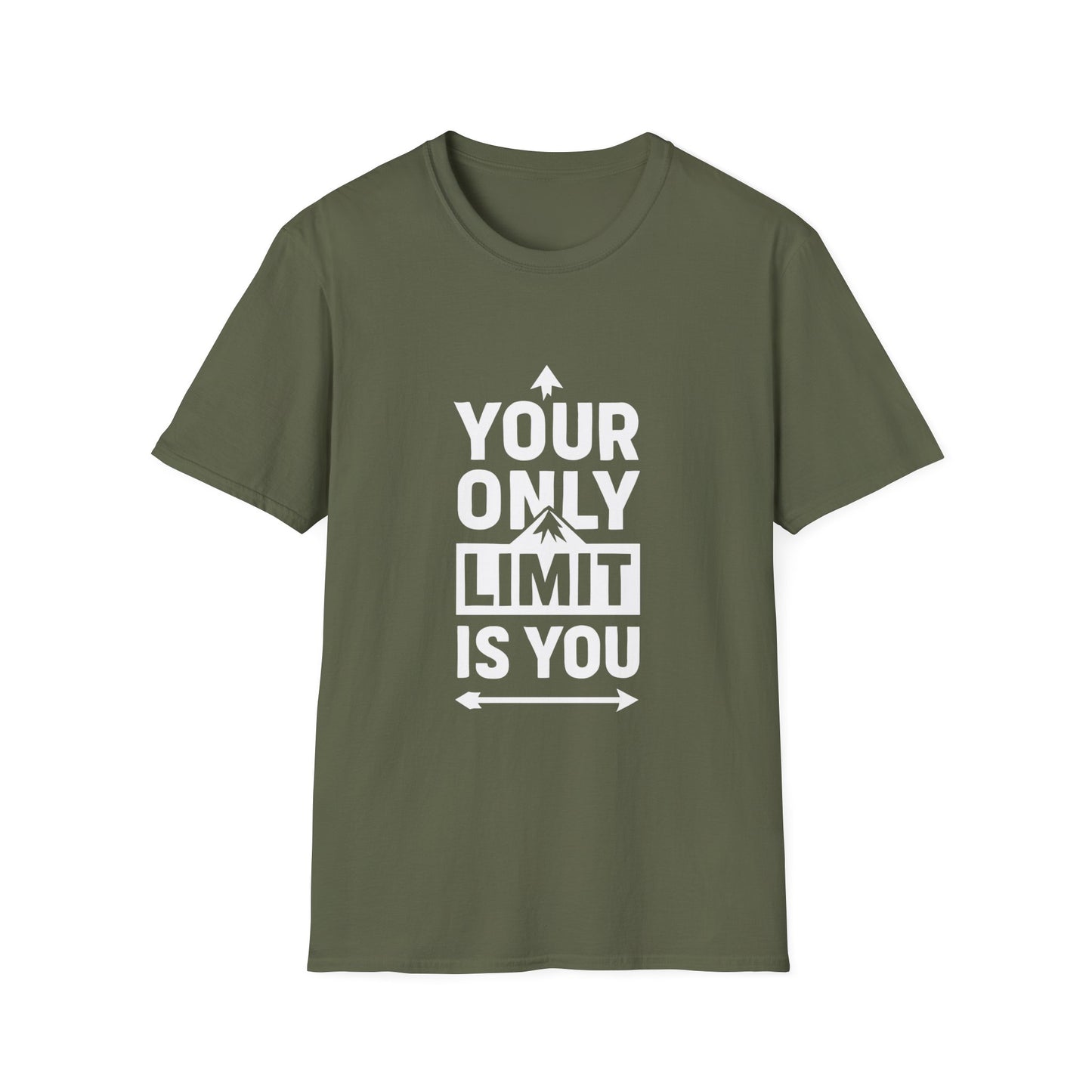 Your Only Limit Is You Motivational T‑Shirt – Inspirational Graphic Tee for Positive Mindset