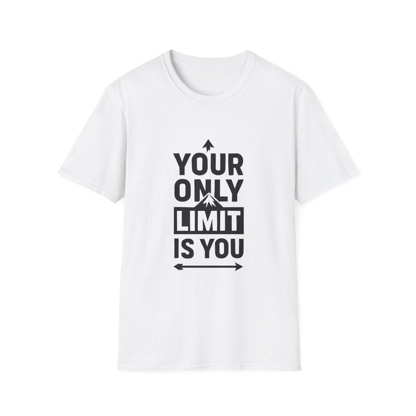 Your Only Limit Is You Motivational T‑Shirt – Inspirational Graphic Tee for Positive Mindset