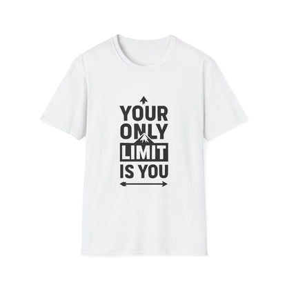 Your Only Limit Is You Motivational T‑Shirt – Inspirational Graphic Tee for Positive Mindset