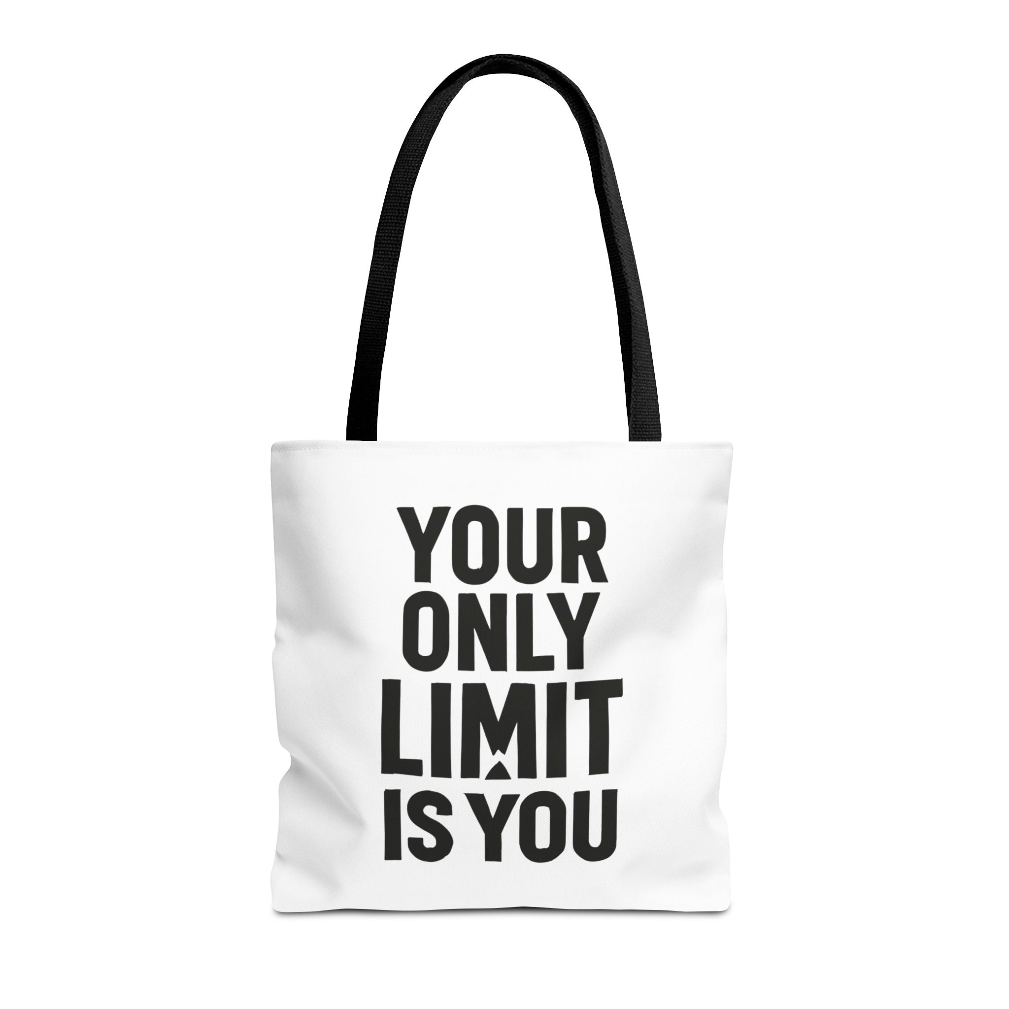 Motivational Tote Bag - "Your Only Limit Is You" Inspirational Canvas Shopper - Positivity Prints
