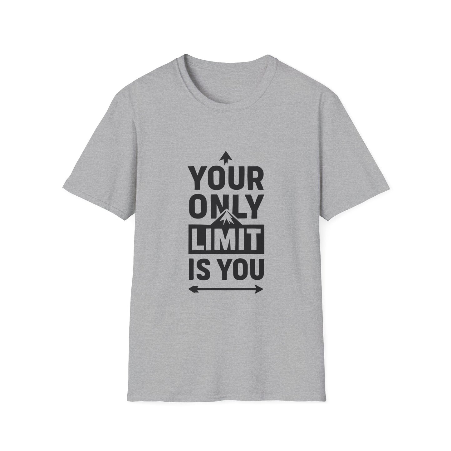 Your Only Limit Is You Motivational T‑Shirt – Inspirational Graphic Tee for Positive Mindset