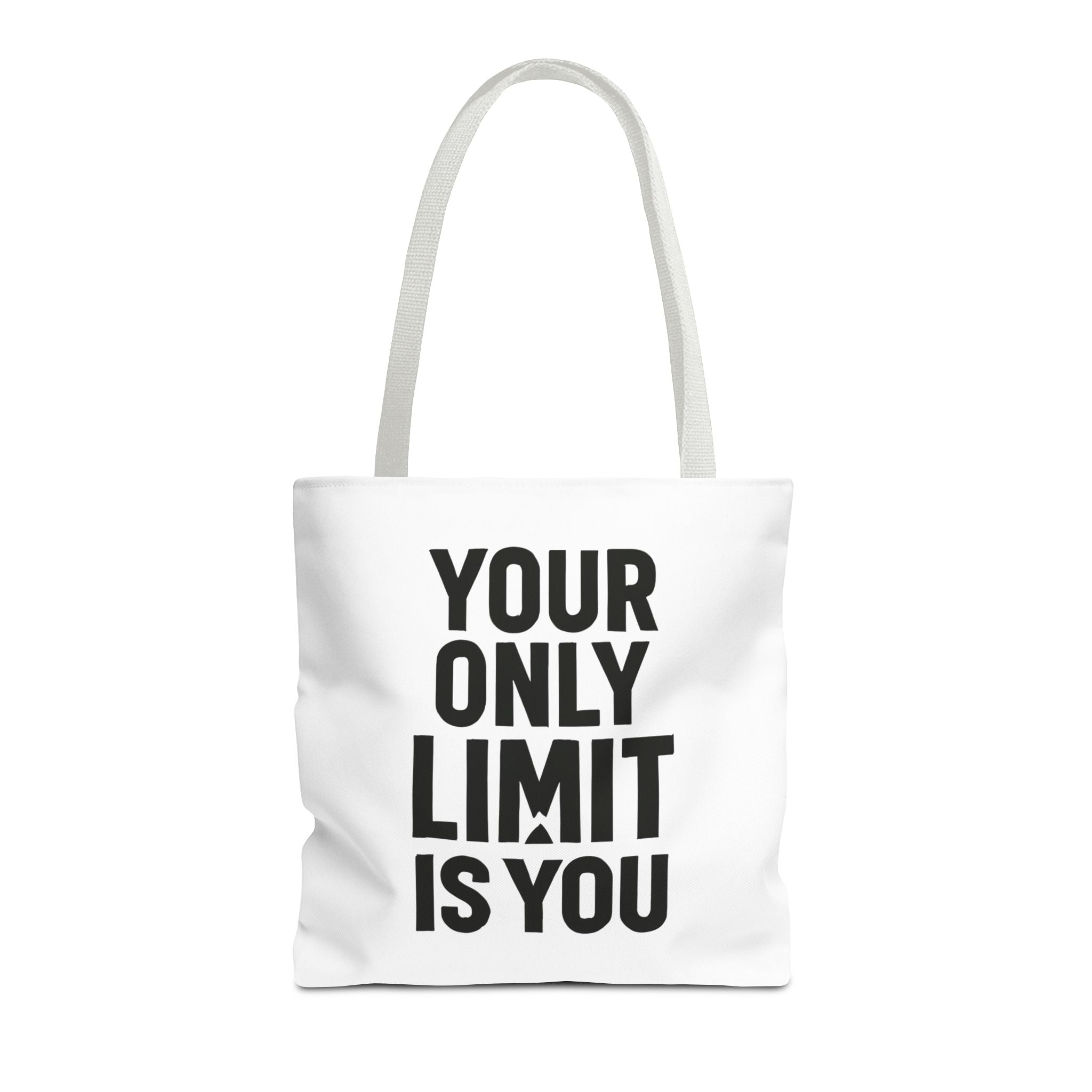 Motivational Tote Bag - "Your Only Limit Is You" Inspirational Canvas Shopper - Positivity Prints